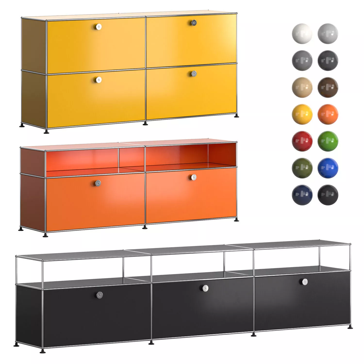 Chest of drawers TV stand The USM Haller modular system 3D model