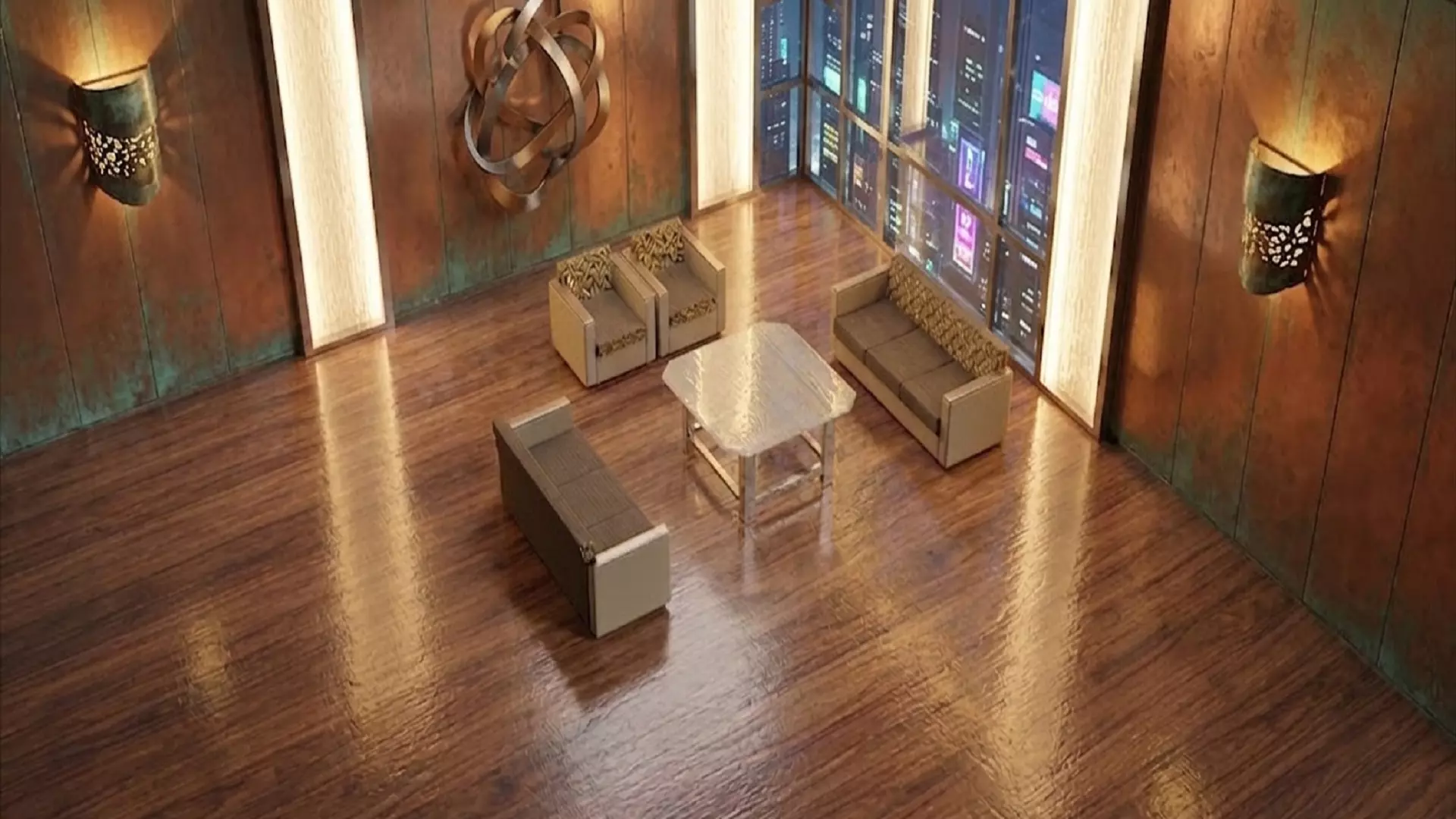 Modern Living Room Furniture Set 3D model