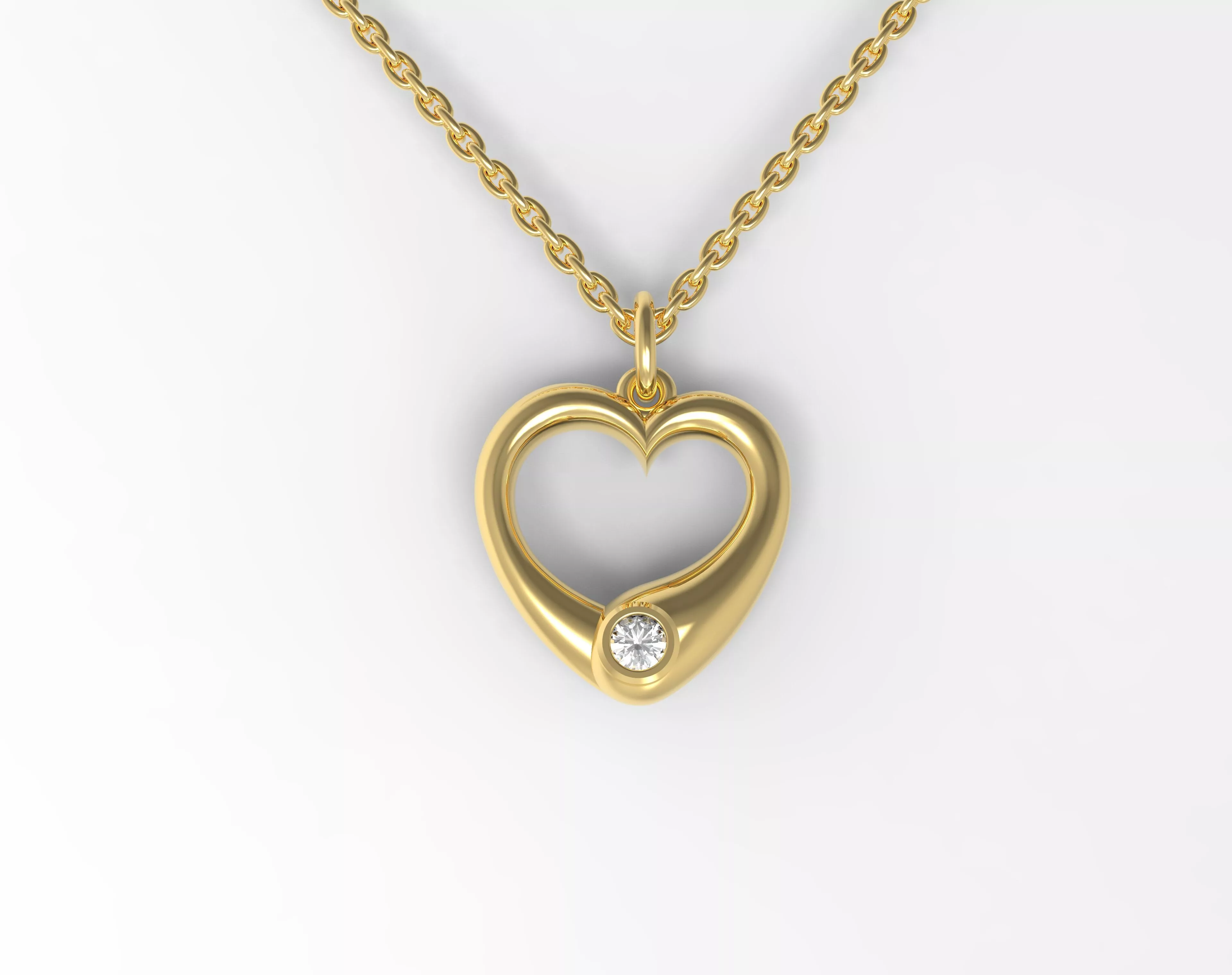 Pendant Heart 3D print model