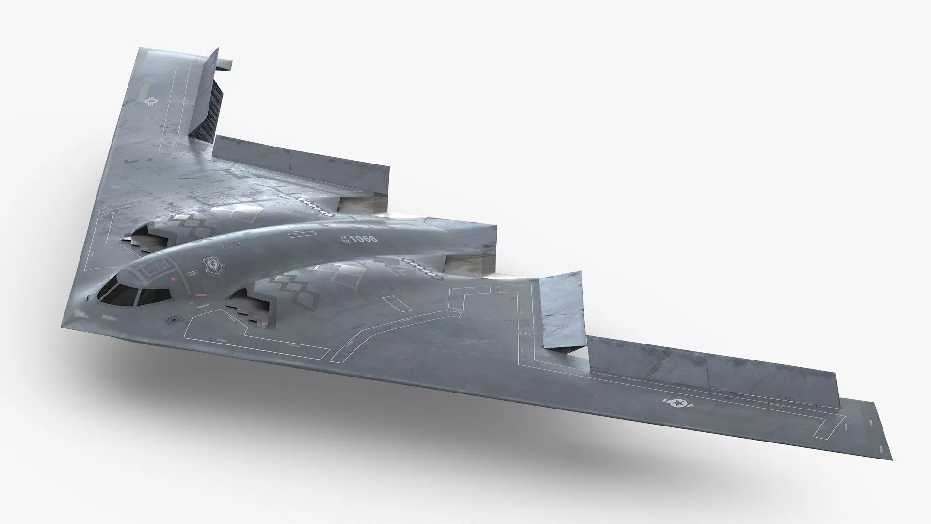 B 2 Spirit Jet Bomber Rigged 3D model