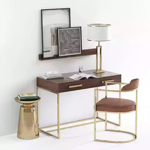 Pottery Barn Fitz desk with decor