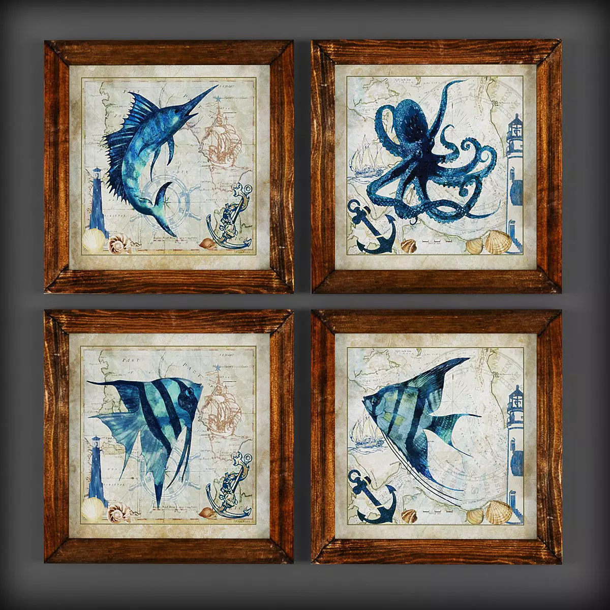 Picture Frames Low-poly 3D model_0