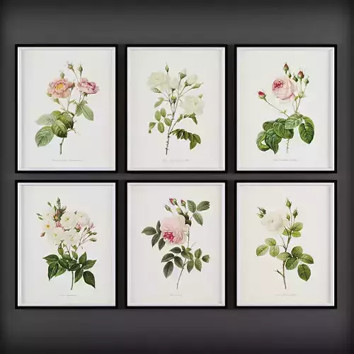 Picture Frames Low-poly 3D model