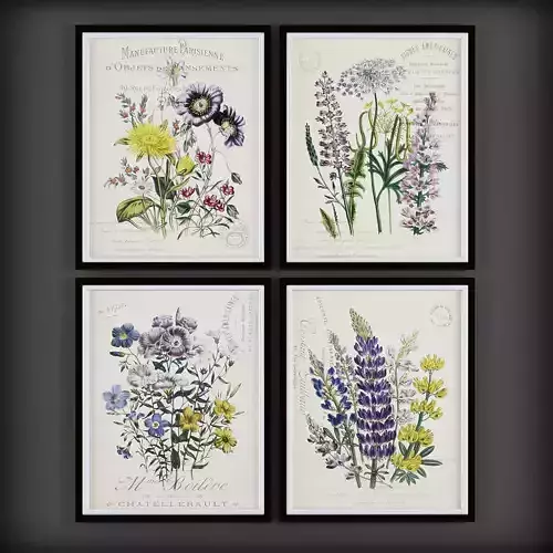 Picture Frames Low-poly 3D model