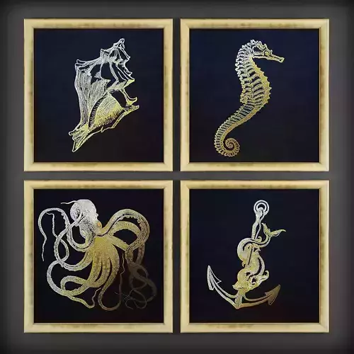 Picture Frames Low-poly 3D model