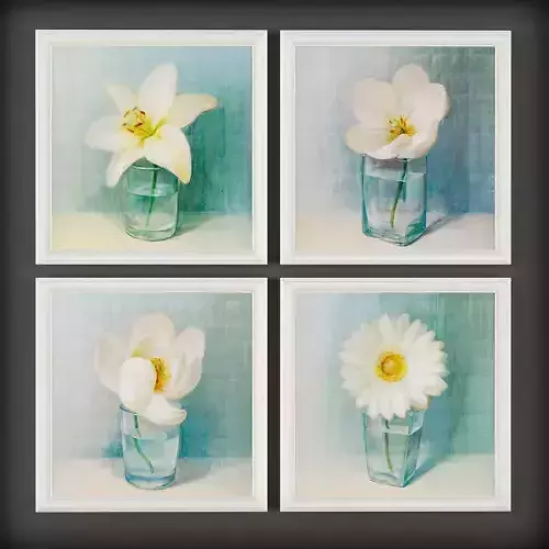 Picture Frames Low-poly 3D model