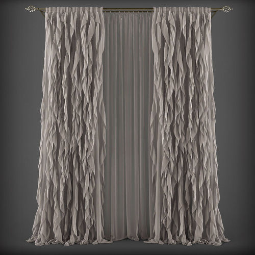 Curtain 3D model 257 Low-poly 3D model