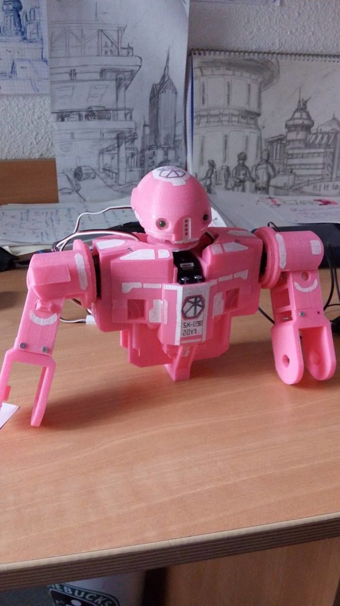 Robot Humanoid Motorized - By TB - First part 3D print model_4