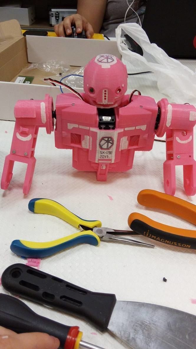 Robot Humanoid Motorized - By TB - First part 3D print model_1