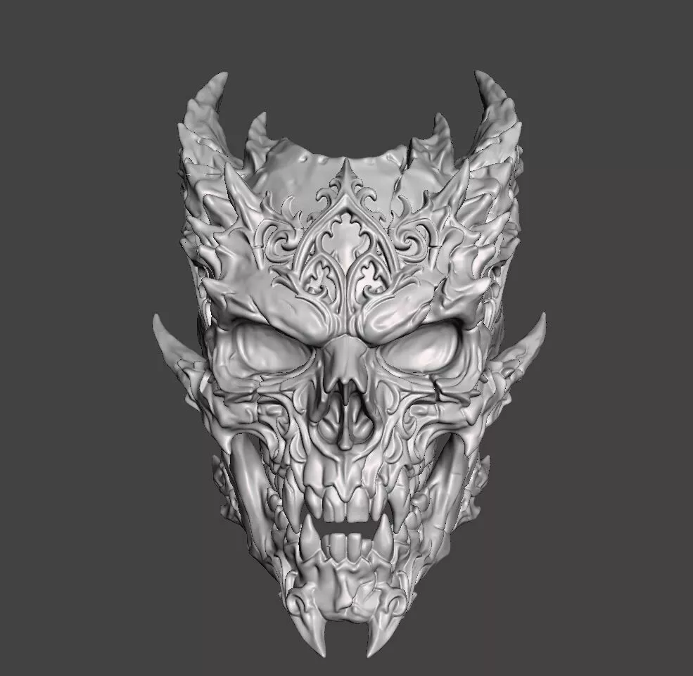 Infernal Bone Dragon Mask STL 3D print model