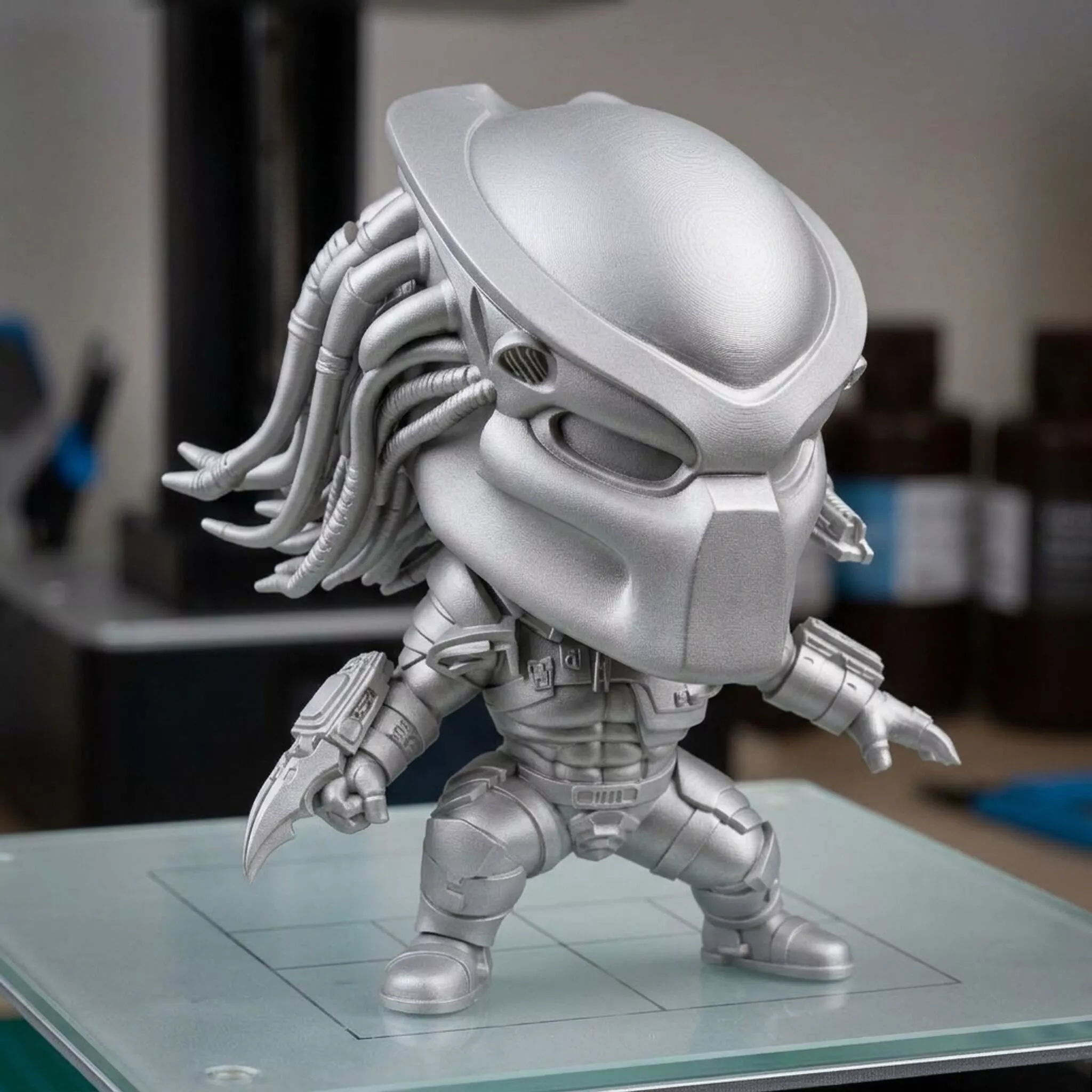 Predator Action Pose Chibi Style 3D print model
