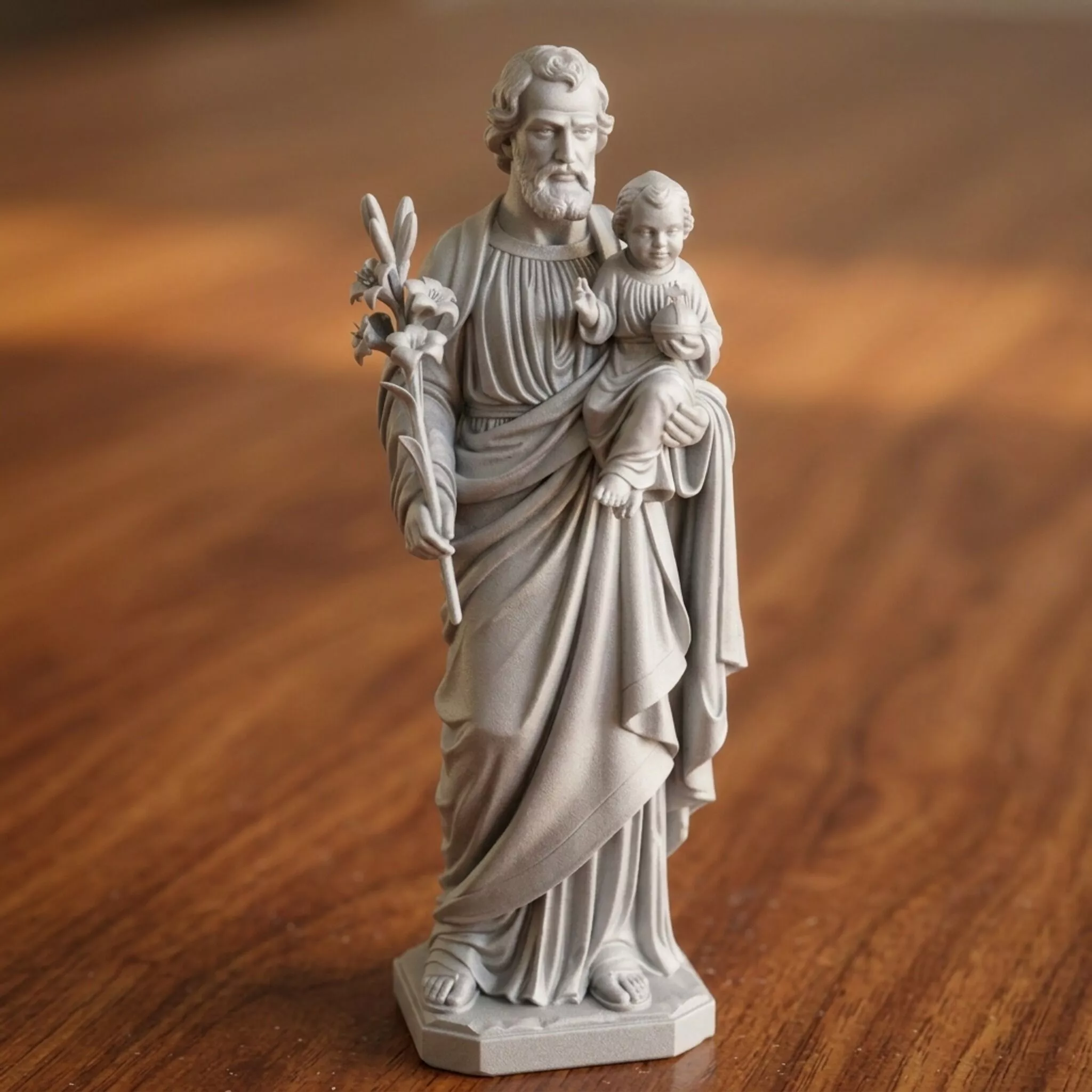 Saint Joseph Jesus Statue 3D print model