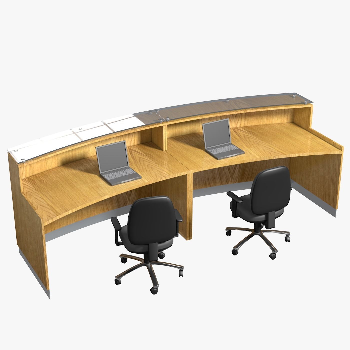Reception Desk 3D model_2