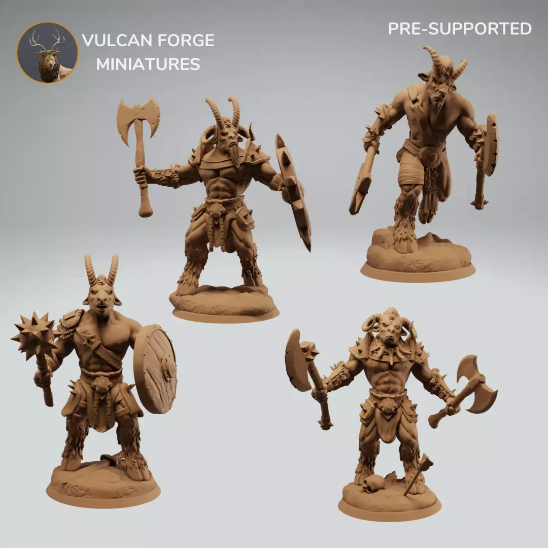 Beastman warriors warband 3D print model