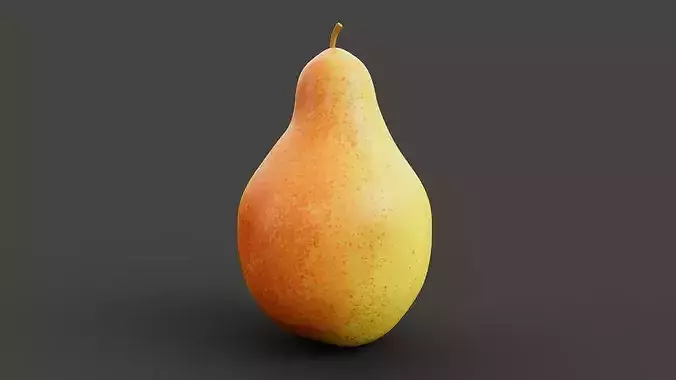 Pear Fruit Low-poly 3D model 7