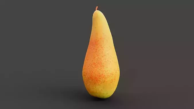 Pear Fruit Low-poly 3D model 6