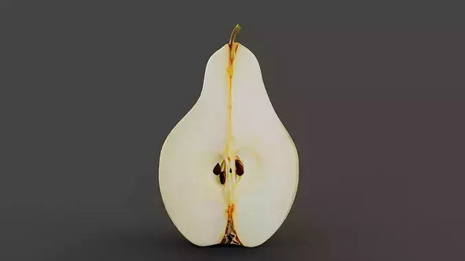 Pear Fruit Low-poly 3D model 4
