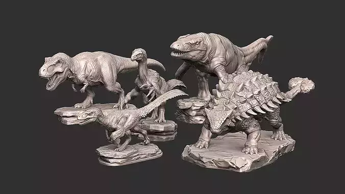 Prehistoric Pack Vol 2 STL 3MF - 5 Realistic Creatures Bundle