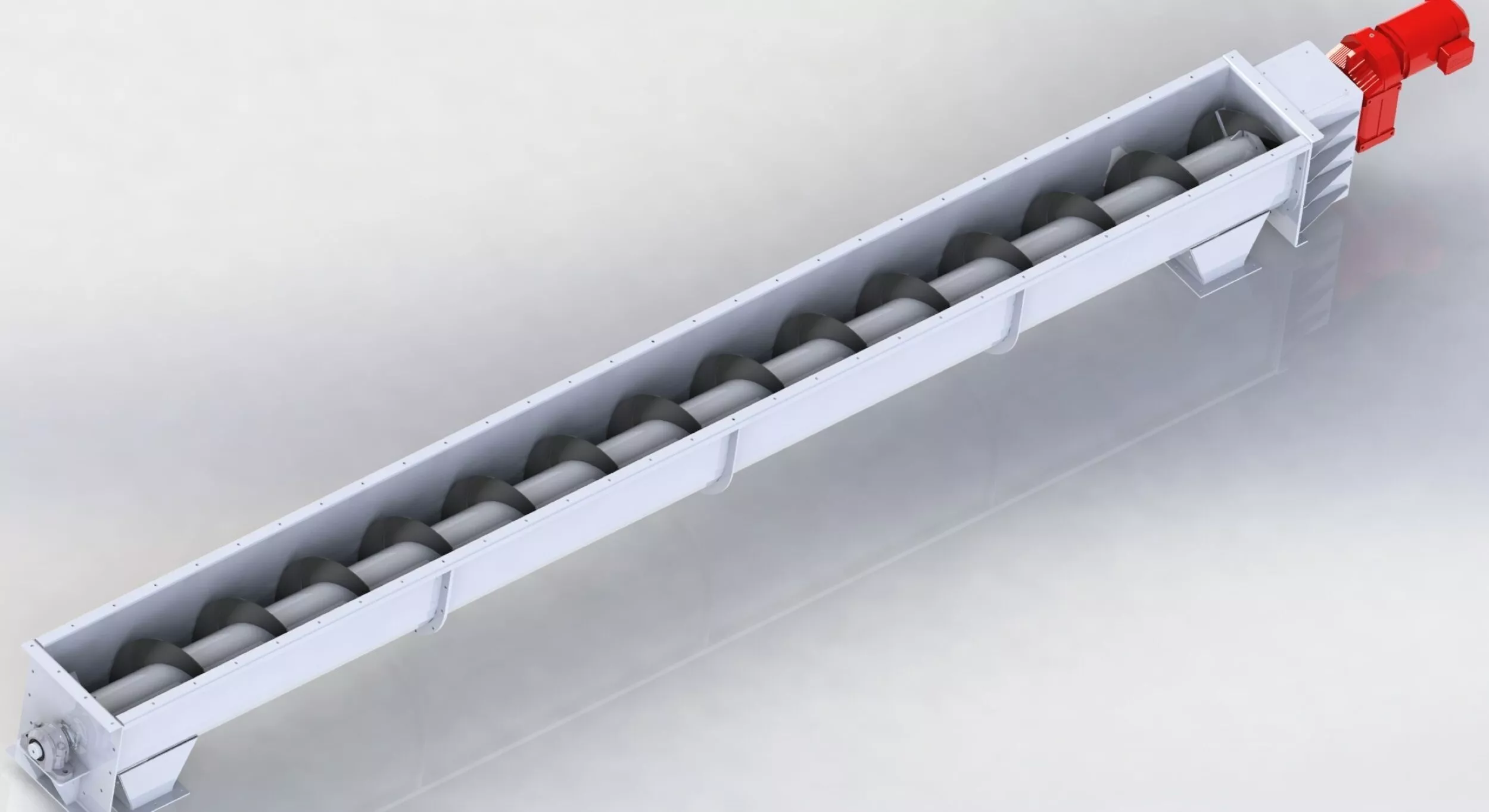 diameter 600mm x length 8300mm screw conveyor 3D model