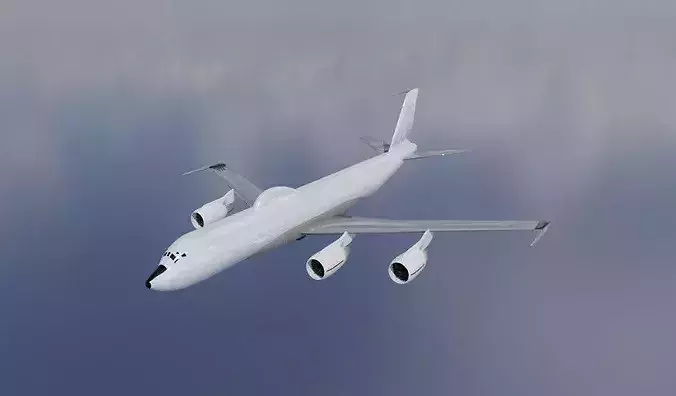 E-6B Style ELINT Radar Plane - Custom 1950s Modernized Jet