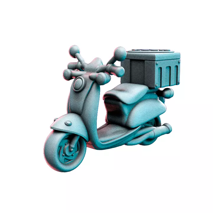 Pizza Scooter V - Tabletop RPG Miniature 3D print model