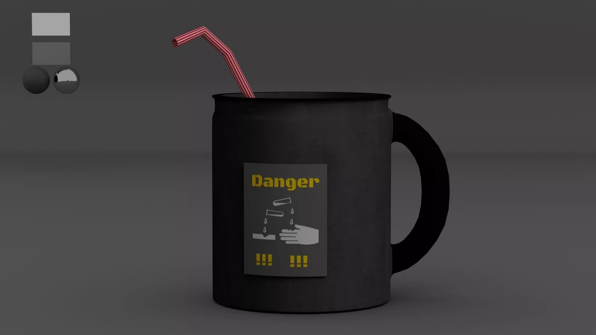DANGER Mug Low-poly 3D model