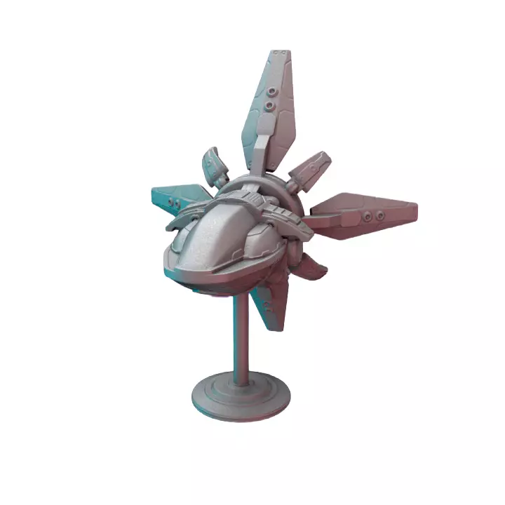 Starship W Stand I - Detailed Tabletop Figurine 3D print model