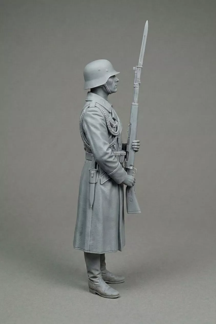 WW2 German Soldier Standing Guard STL Wehrmacht Figure 3D 3D print model