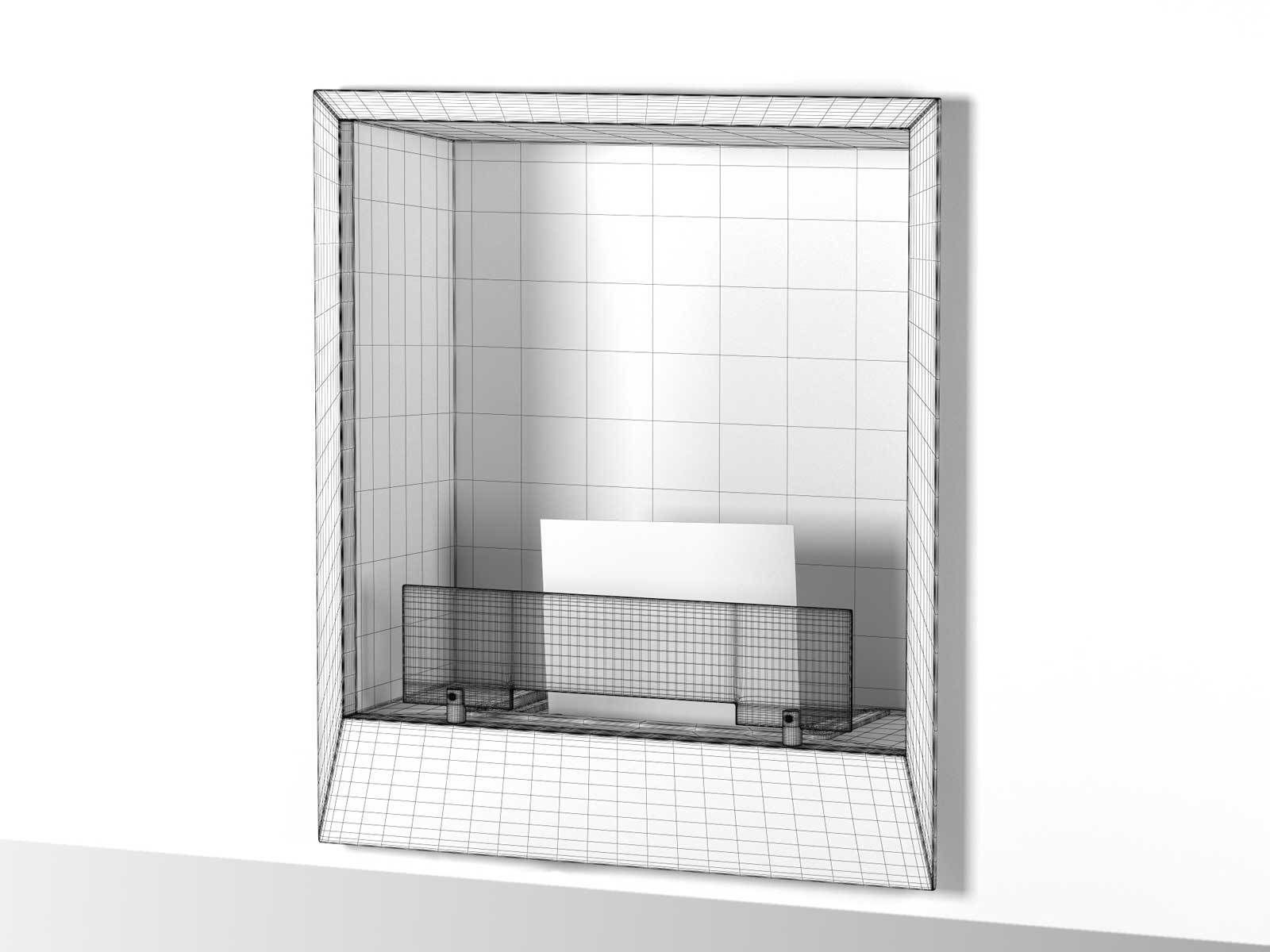 Bioethanol Wall Mounted Fireplace 3D model_3