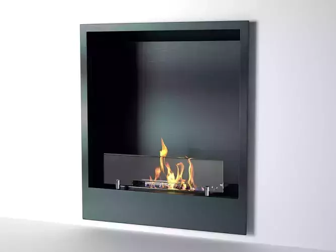 Bioethanol Wall Mounted Fireplace 3D model