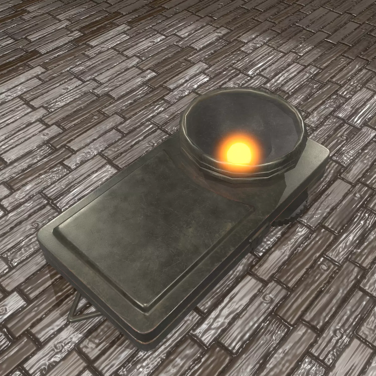 Metal Lantern Low-poly 3D model