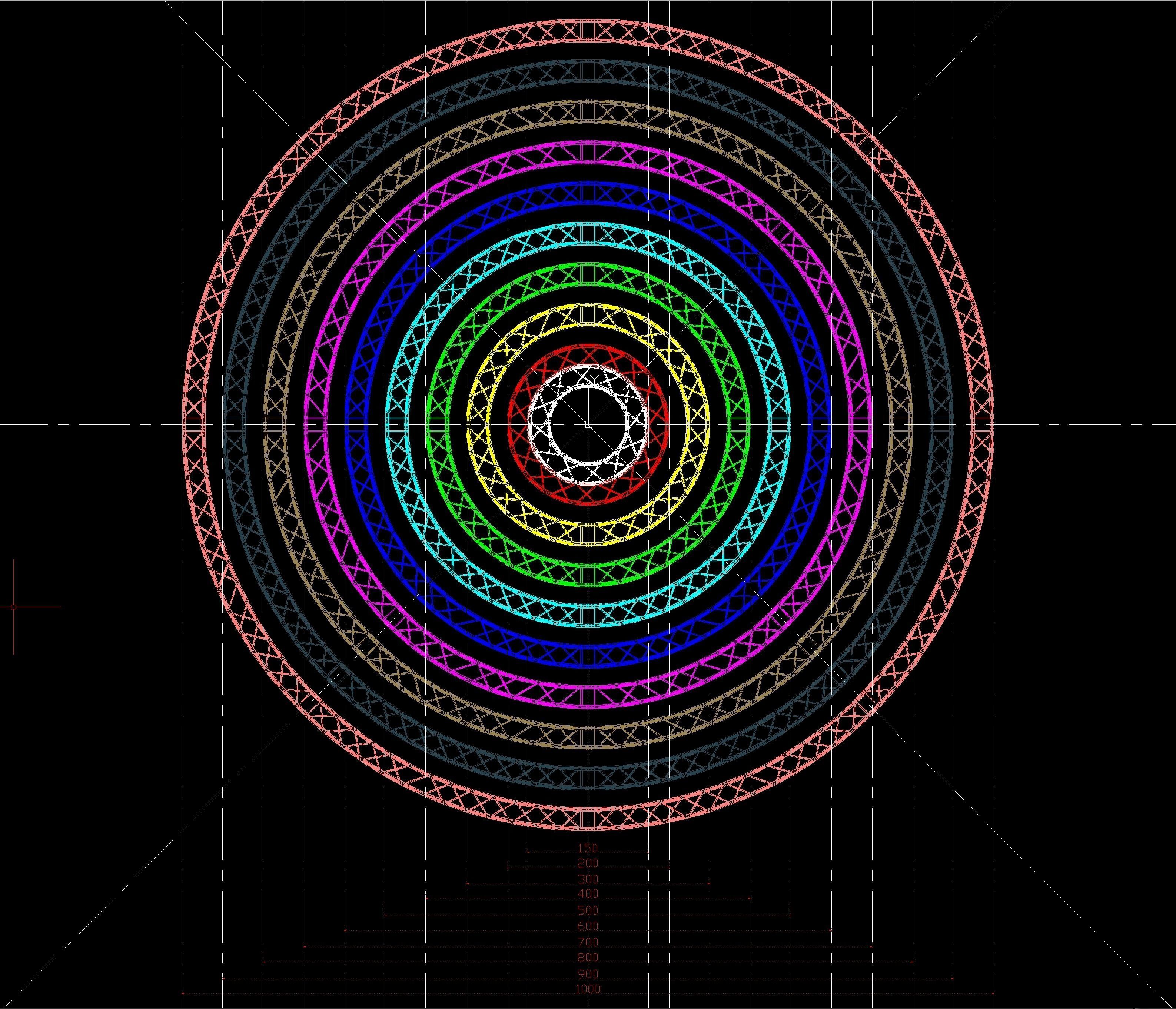 Circle Square Truss Modular Collection 10 stl Modular Pieces  3D print model_33