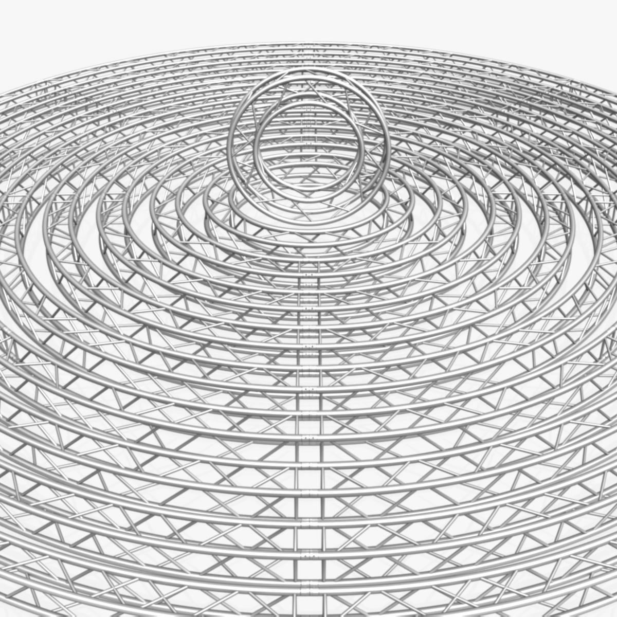 Circle Square Truss Modular Collection 10 stl Modular Pieces  3D print model_7