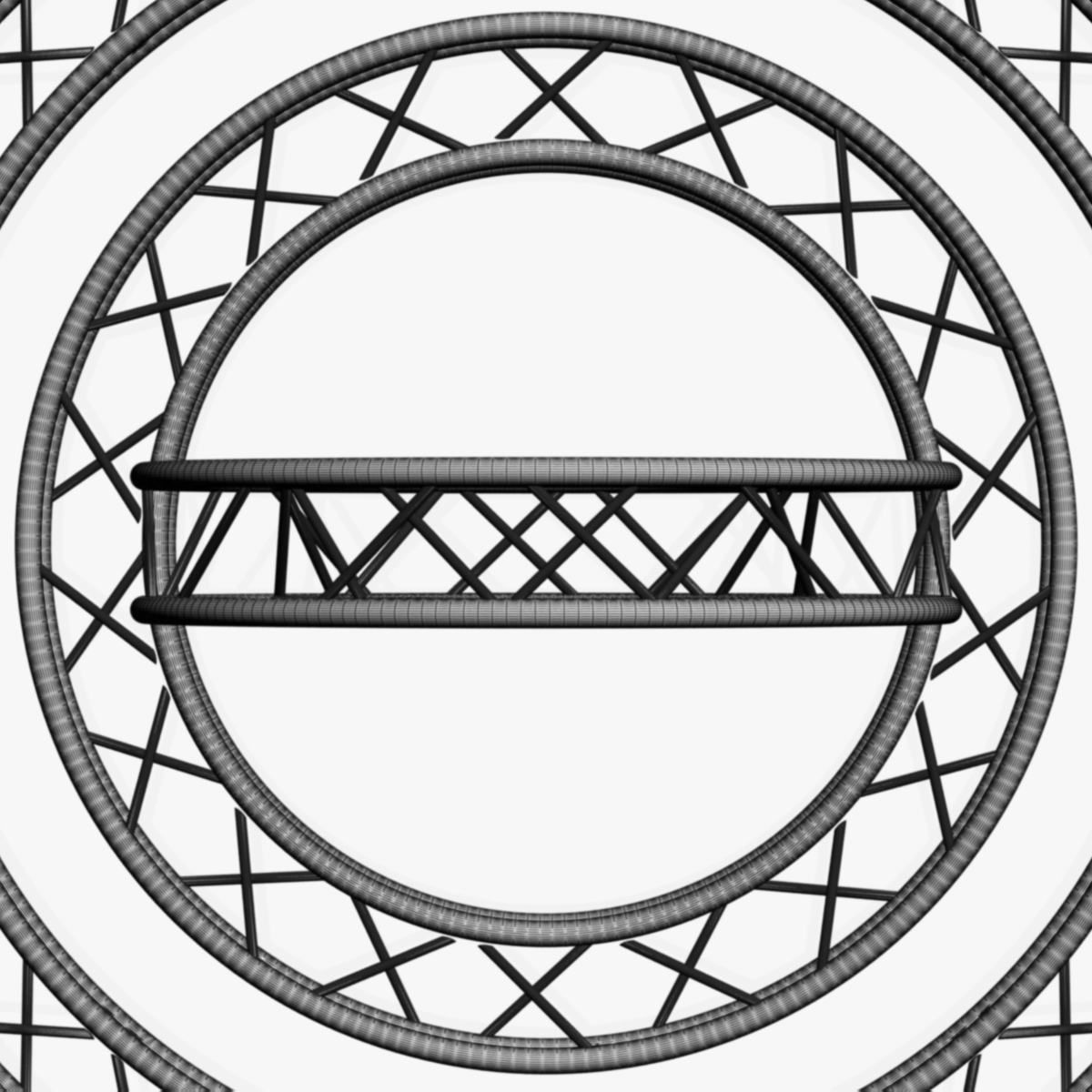Circle Square Truss Modular Collection 10 stl Modular Pieces  3D print model_29