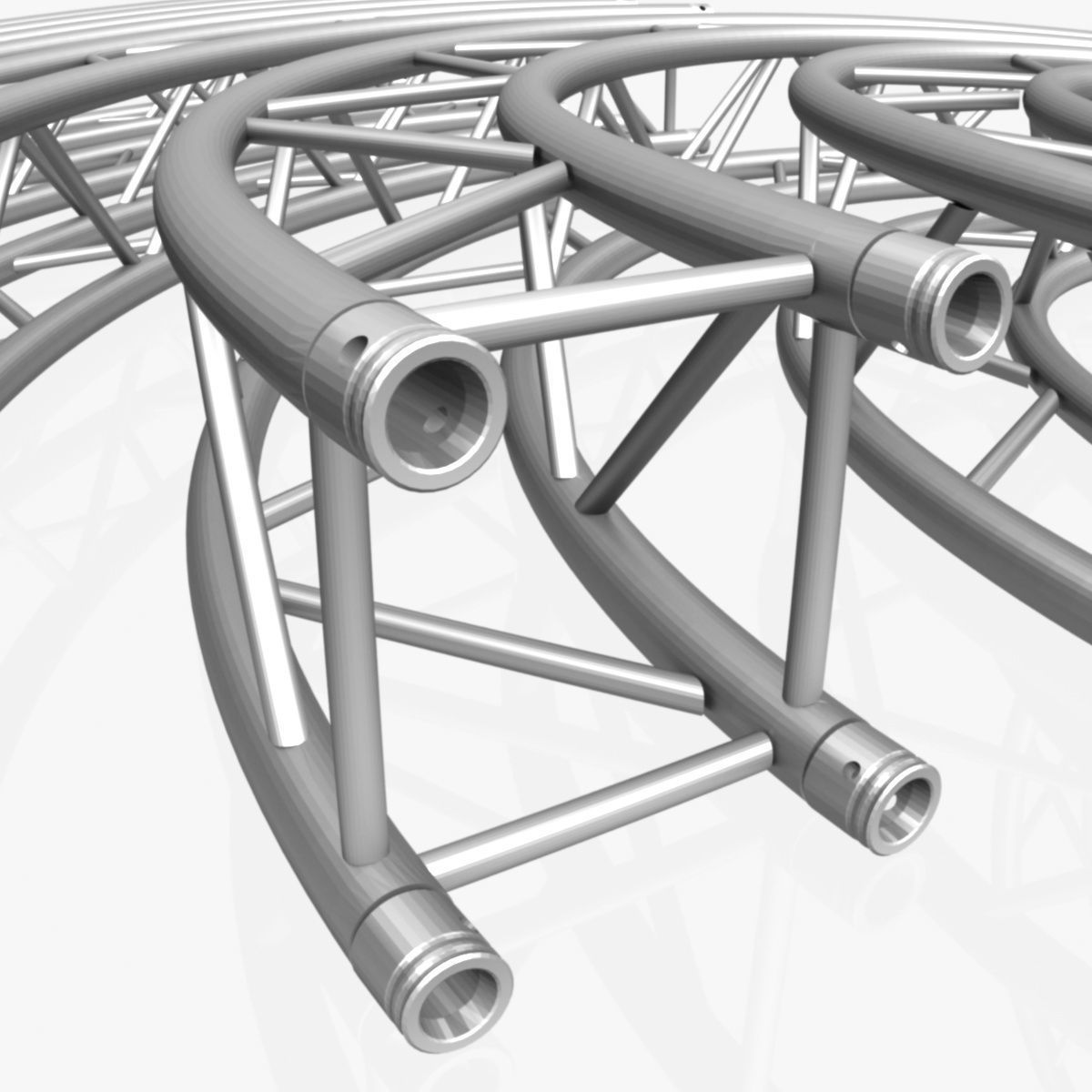Circle Square Truss Modular Collection 10 stl Modular Pieces  3D print model_17