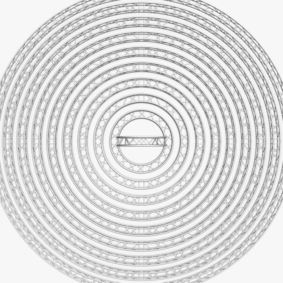Circle Square Truss Modular Collection 10 stl Modular Pieces  3D print model_19