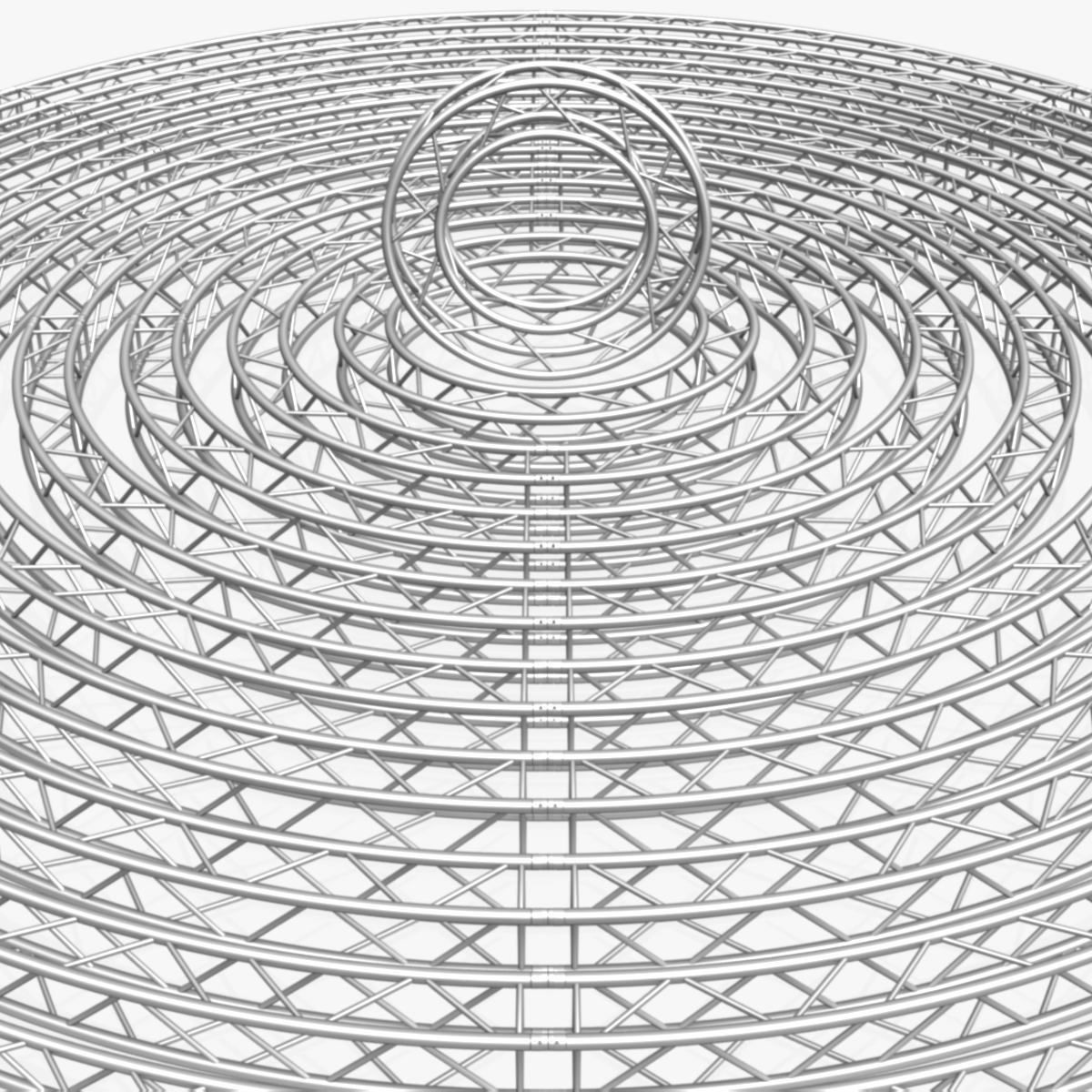 Circle Square Truss Modular Collection 10 stl Modular Pieces  3D print model_8