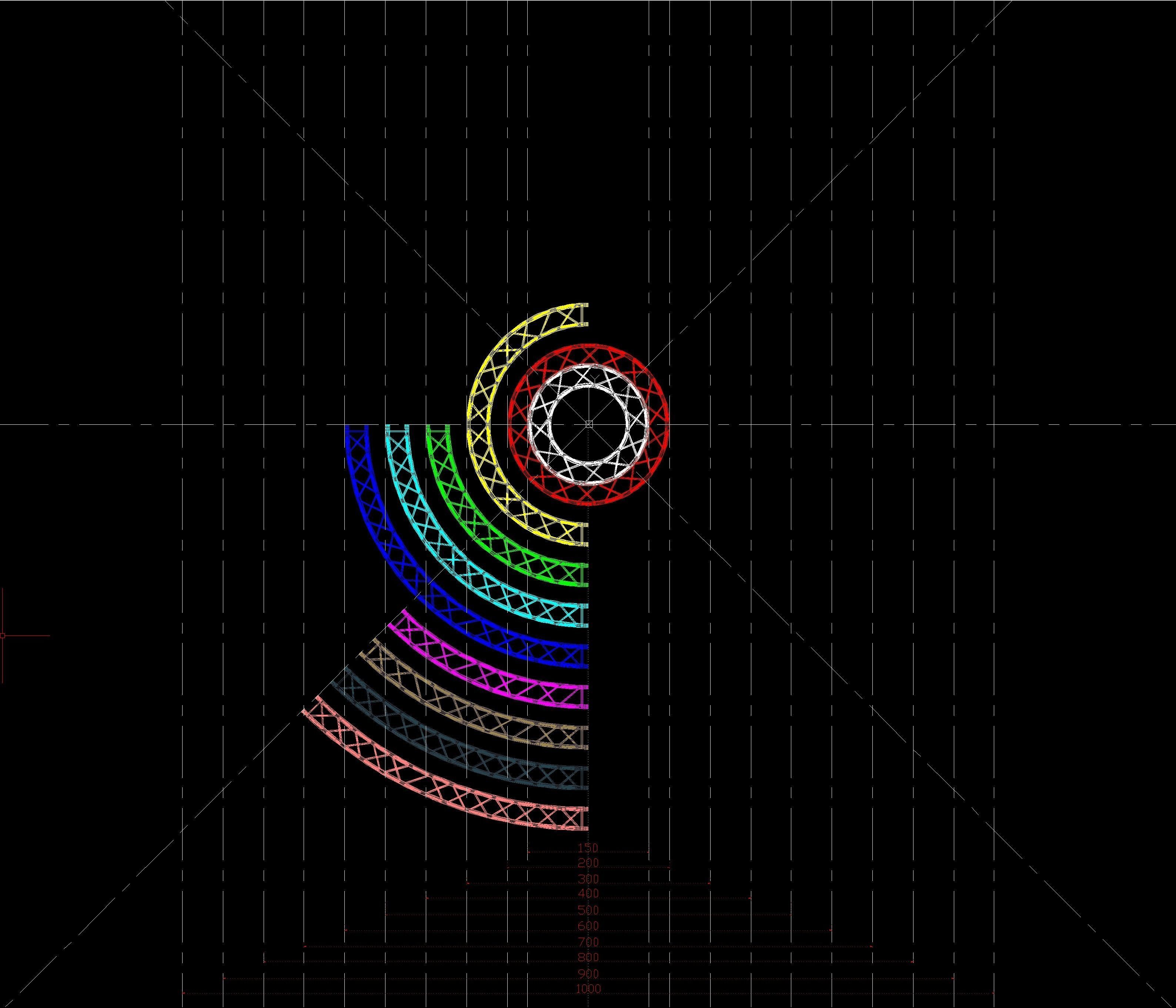 Circle Square Truss Modular Collection 10 stl Modular Pieces  3D print model_31