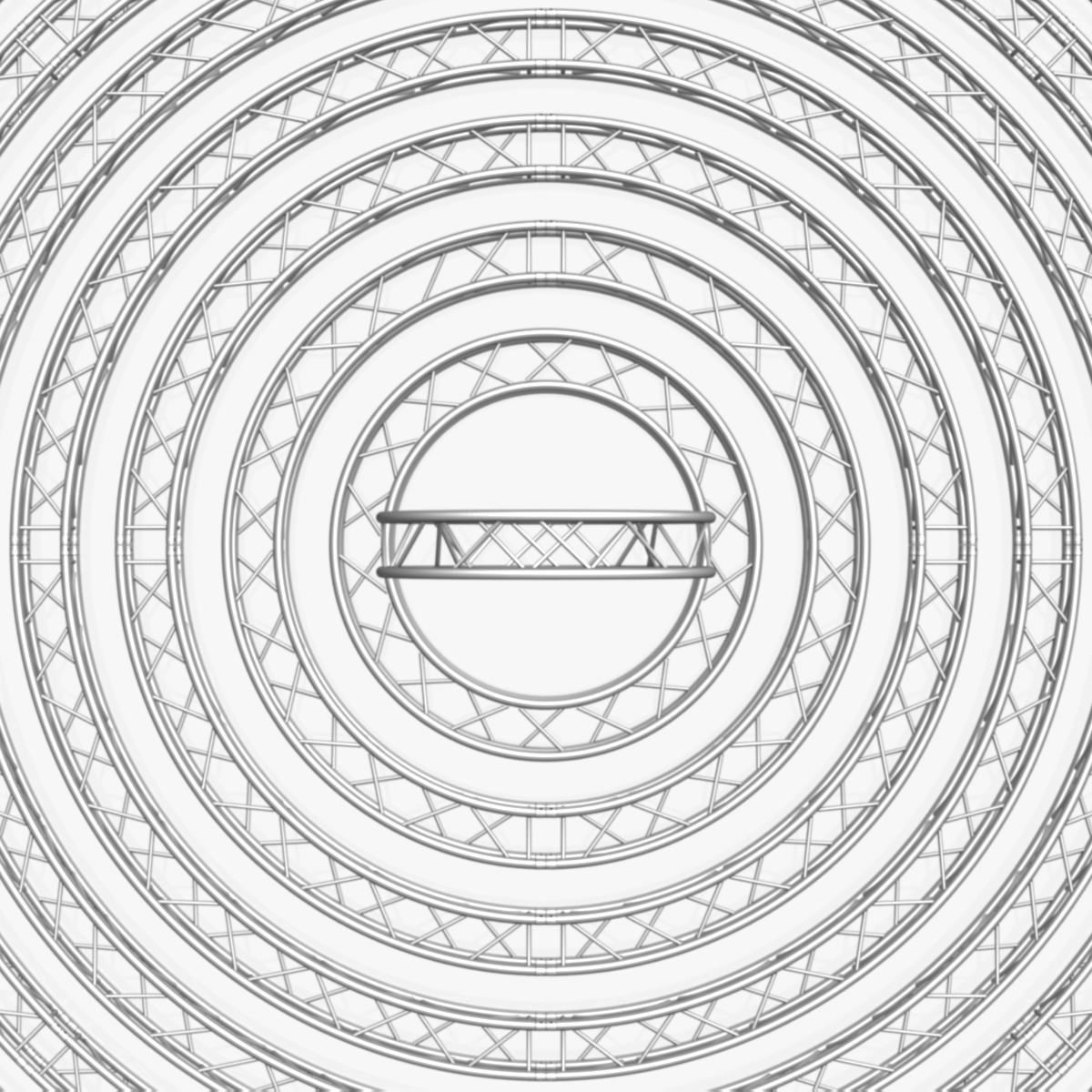 Circle Square Truss Modular Collection 10 stl Modular Pieces  3D print model_23
