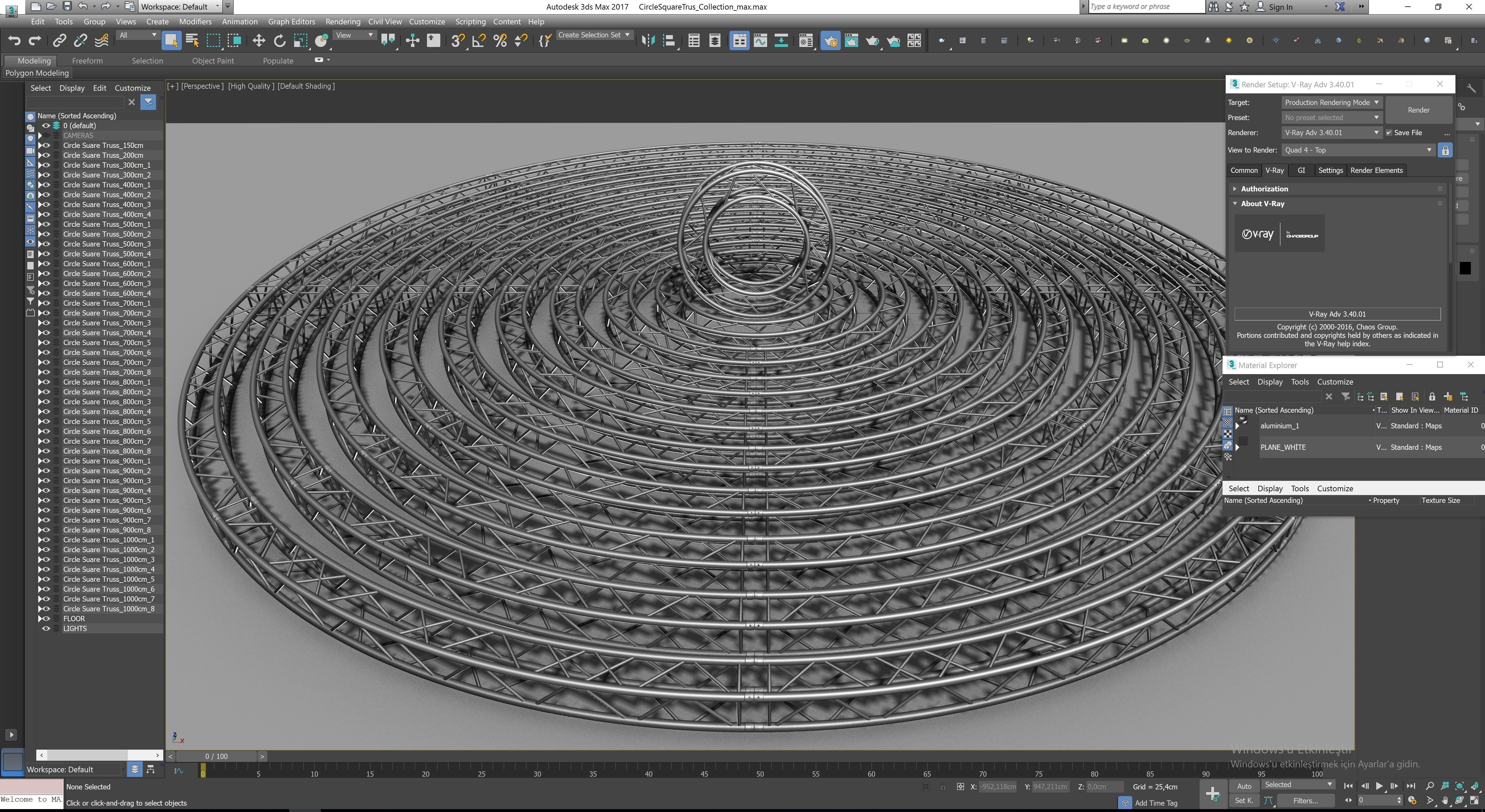 Circle Square Truss Modular Collection 10 stl Modular Pieces  3D print model_30