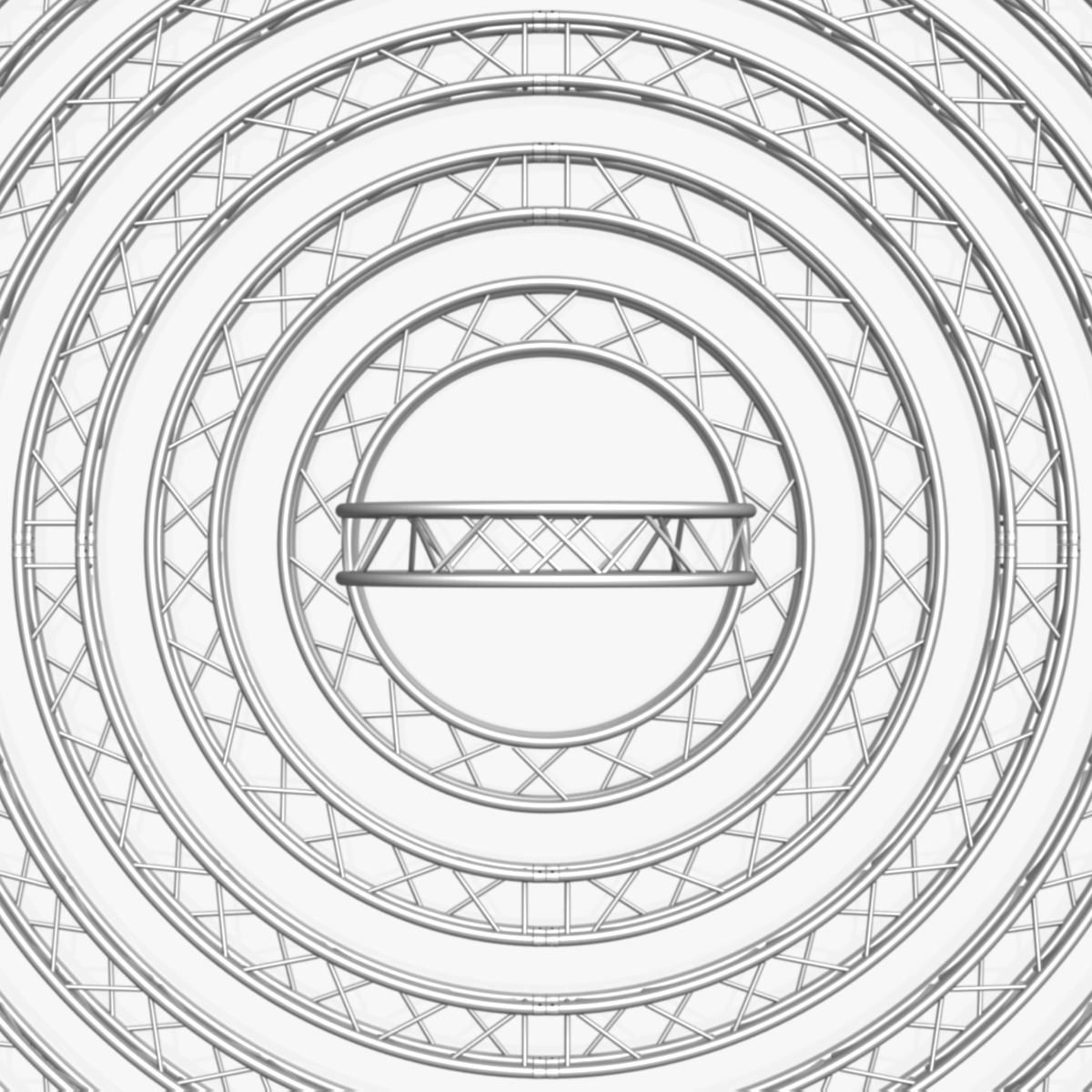 Circle Square Truss Modular Collection 10 stl Modular Pieces  3D print model_24