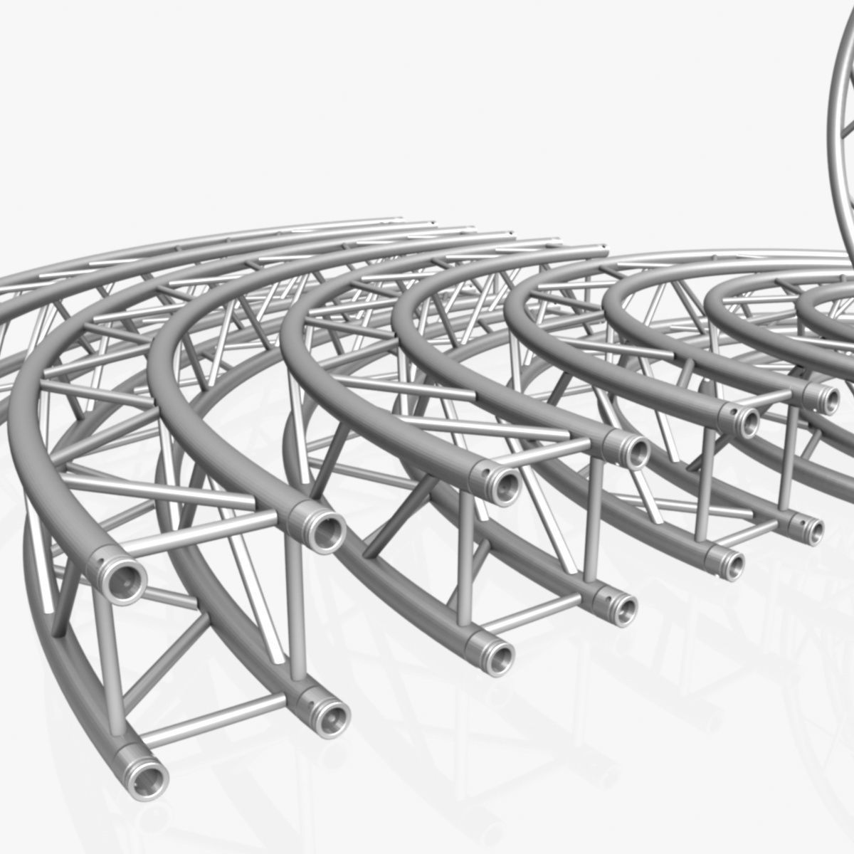 Circle Square Truss Modular Collection 10 stl Modular Pieces  3D print model_16
