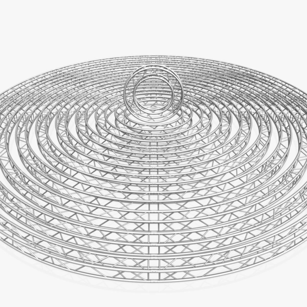 Circle Square Truss Modular Collection 10 stl Modular Pieces  3D print model_4