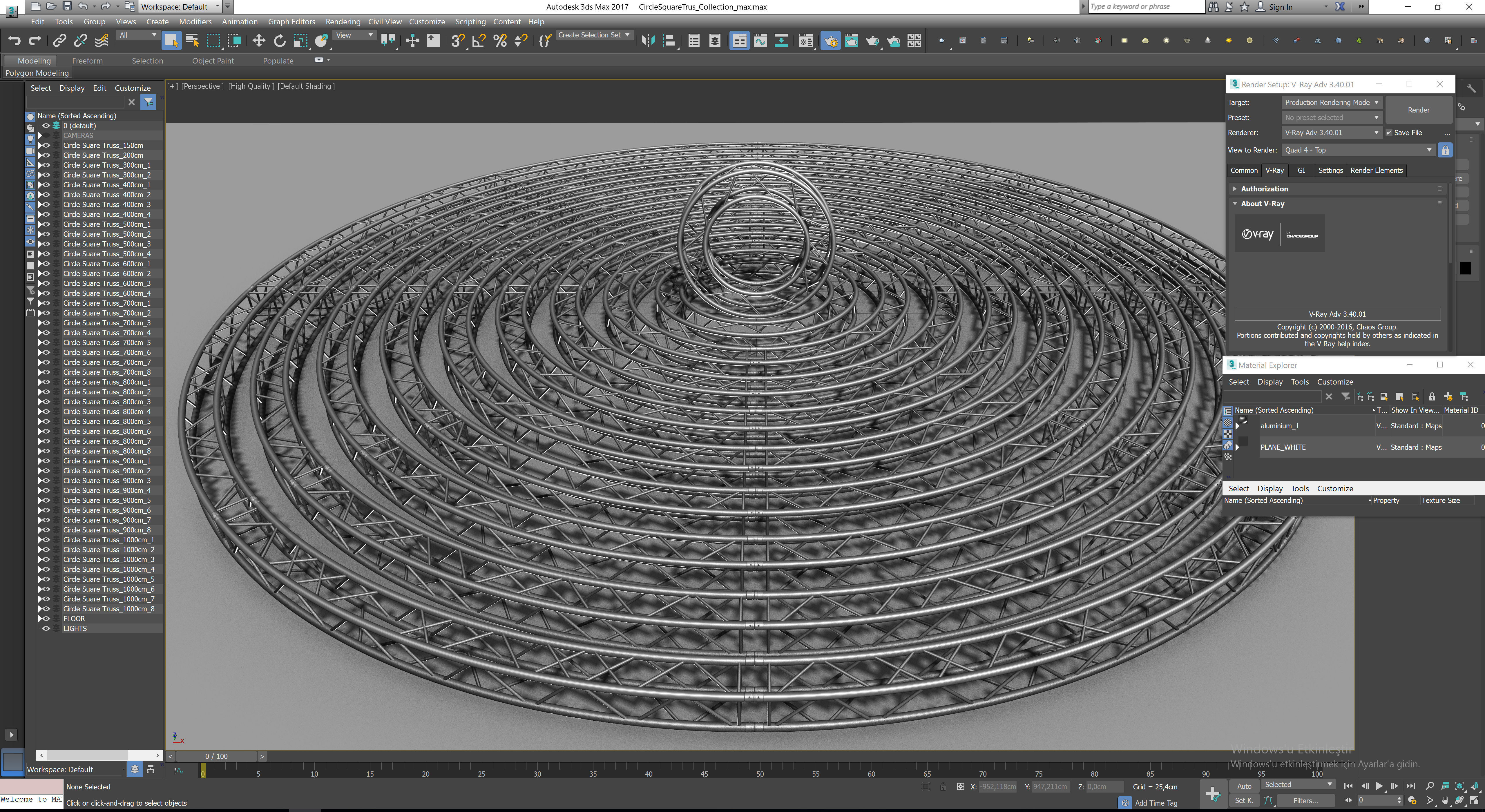 Circle Square Truss Modular Collection 10 stl Modular Pieces  3D print model_9