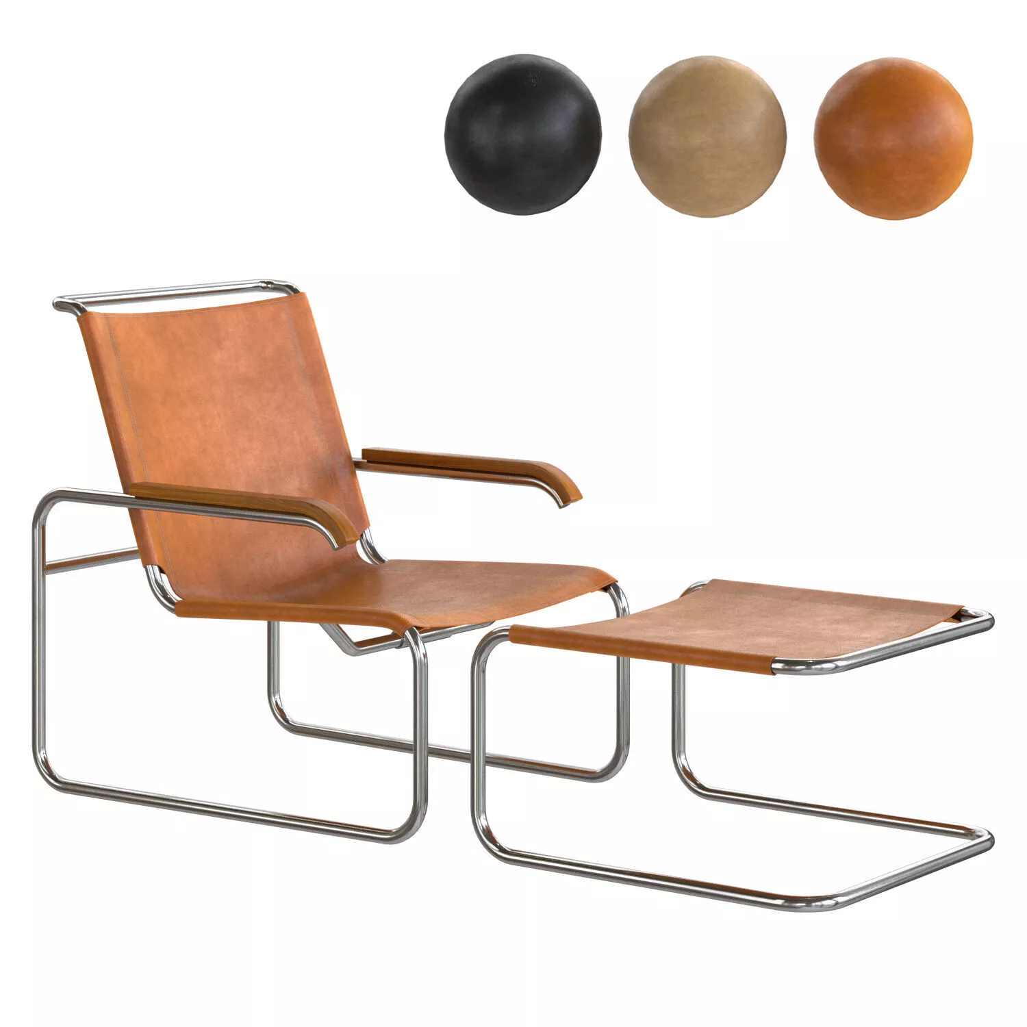 Thonet S35 L Lounge Chair 3D model