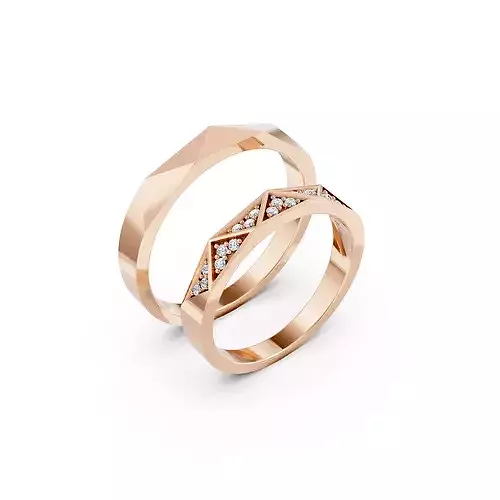 Thin Wedding Couple Bands 
