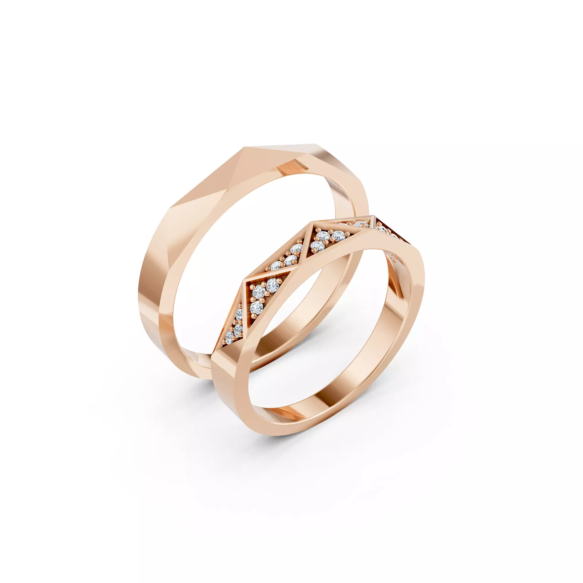 Thin Wedding Couple Bands 3D print model