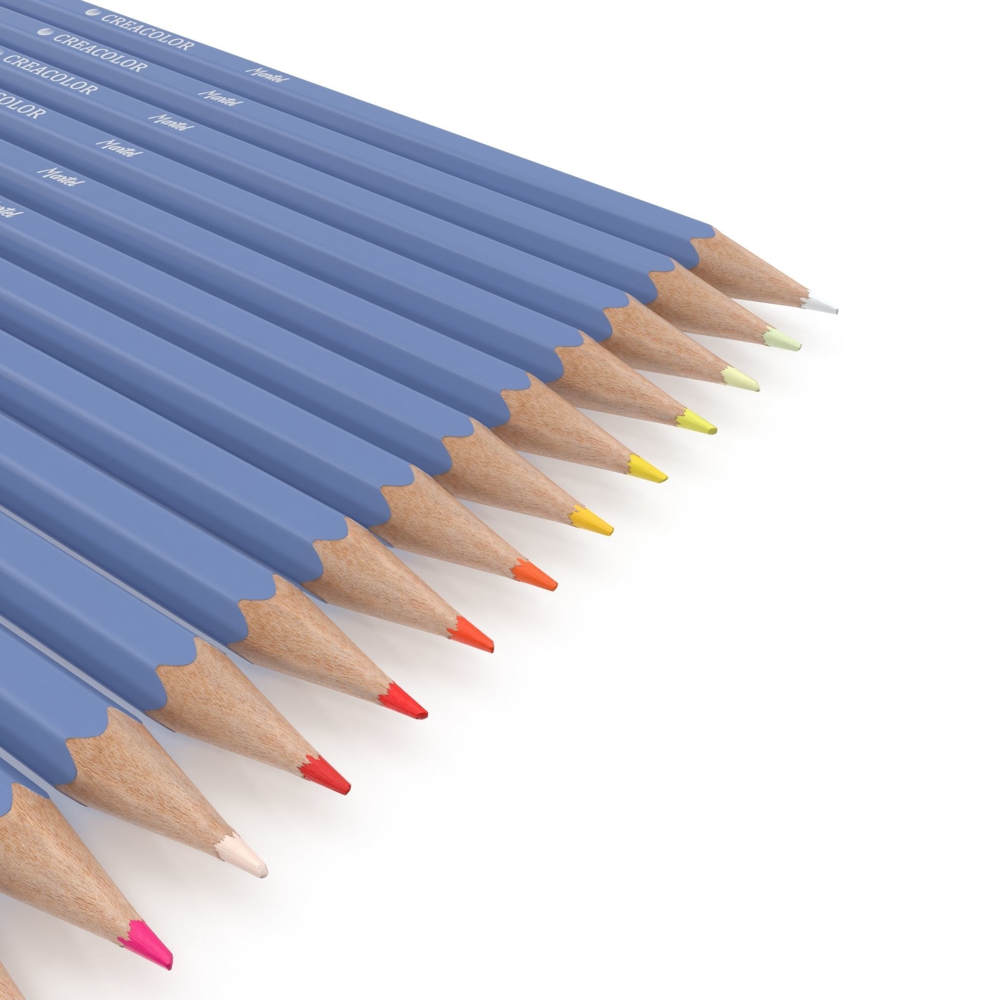 HD Color Pencil Pack 3D model_7