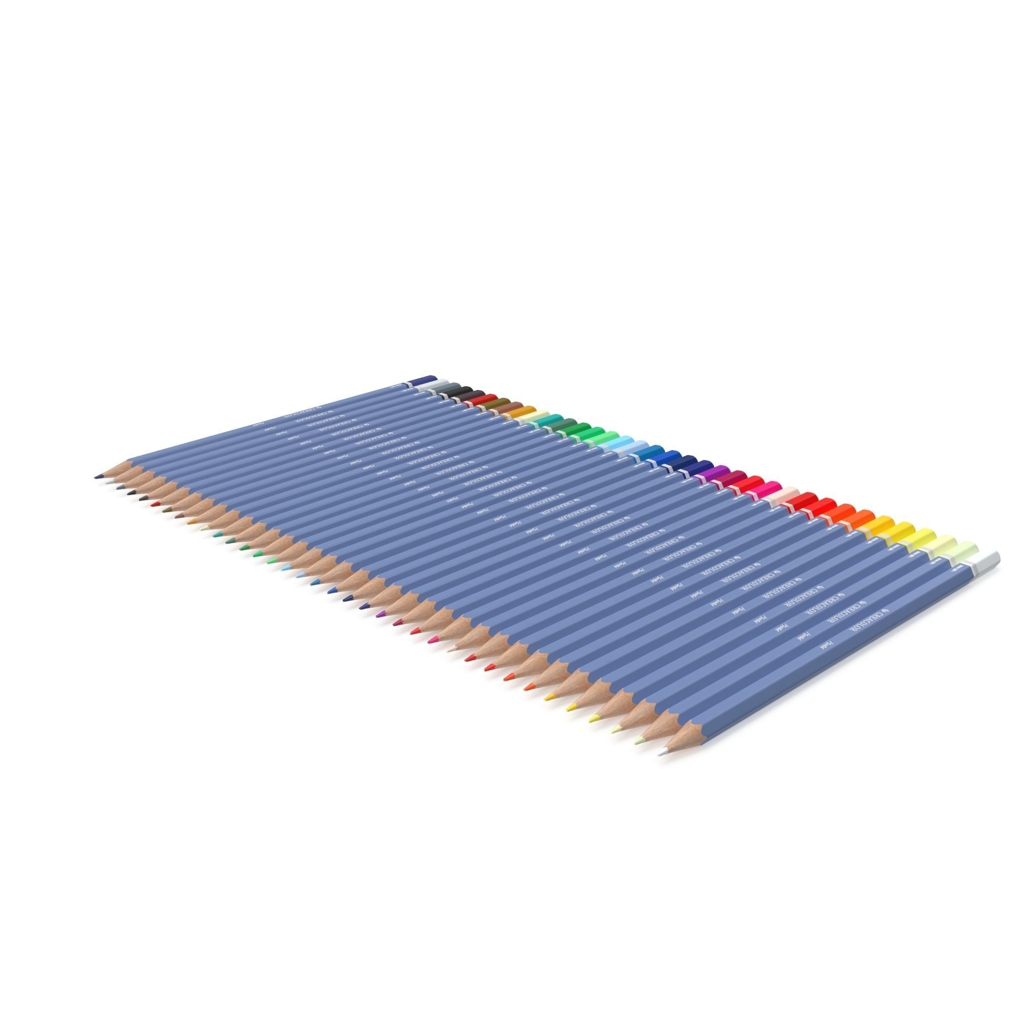 HD Color Pencil Pack 3D model_6