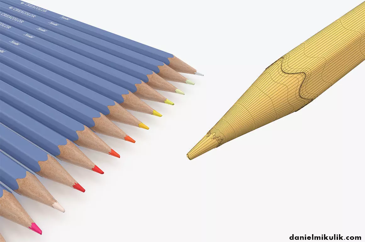 HD Color Pencil Pack 3D model_0
